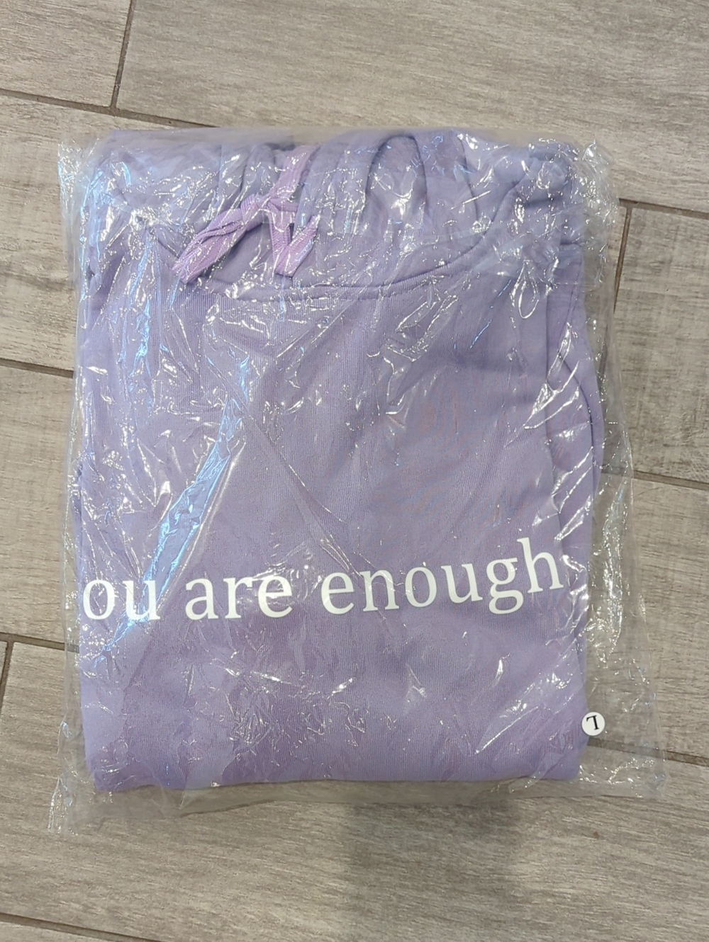 Lavender "You Are Enough" Pullover Hoodie - Women